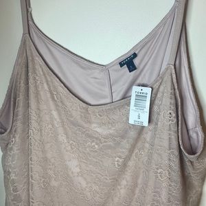 Torrid Size 5 Beige Lace Double Layer Tank